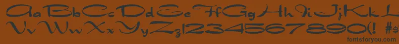 Więcej informacji o czcionce DragonwickFg Czcionka DragonwickFg – czarne czcionki na brązowym tle
