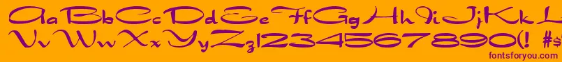 DragonwickFg Font – Purple Fonts on Orange Background