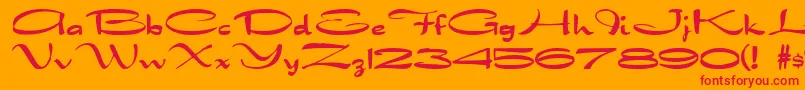 fuente DragonwickFg – Fuentes Rojas Sobre Fondo Naranja