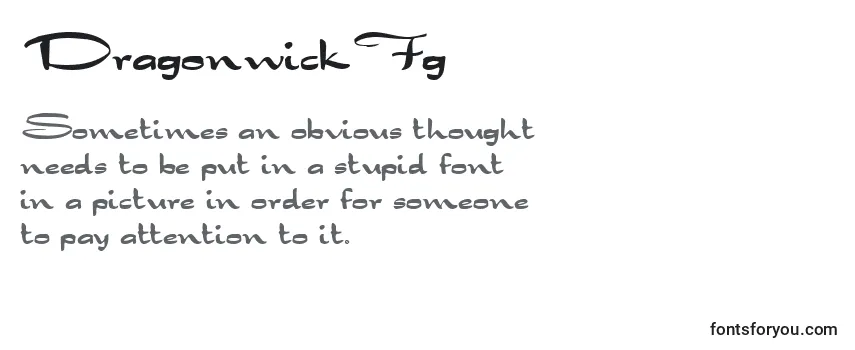 Review of the DragonwickFg Font