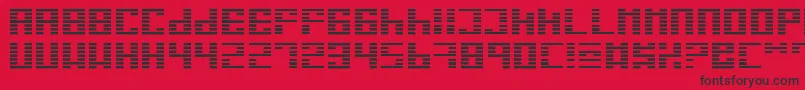 I Font – Black Fonts on Red Background