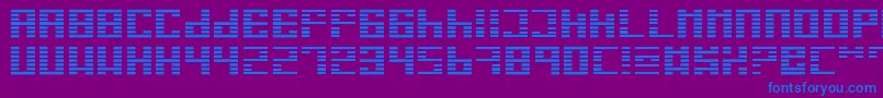 I-Schriftart – Blaue Schriften auf violettem Hintergrund