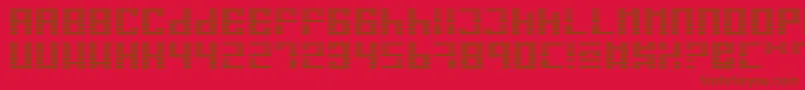 I Font – Brown Fonts on Red Background