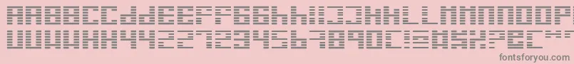 I Font – Gray Fonts on Pink Background