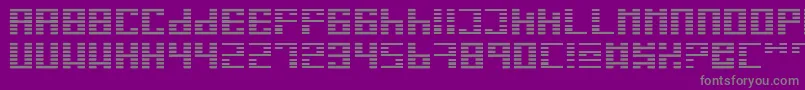 I Font – Gray Fonts on Purple Background