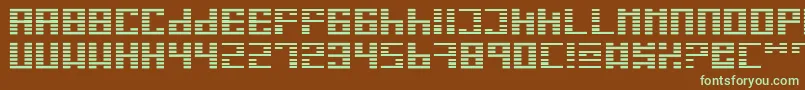 Шрифт I – зелёные шрифты на коричневом фоне
