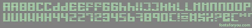 I Font – Green Fonts on Gray Background