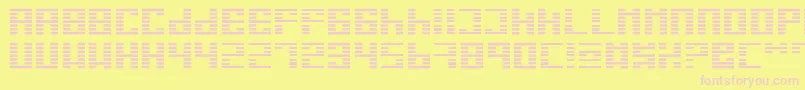 I Font – Pink Fonts on Yellow Background