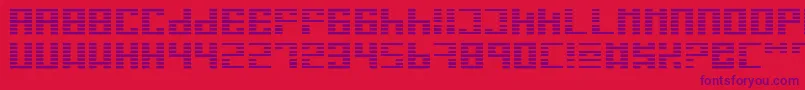 I Font – Purple Fonts on Red Background