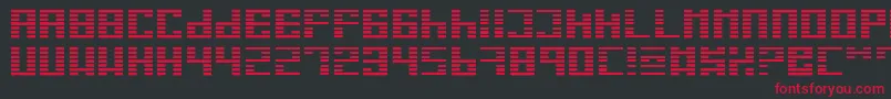 I Font – Red Fonts on Black Background