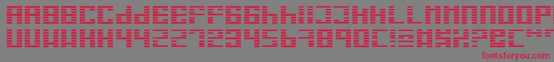 I Font – Red Fonts on Gray Background