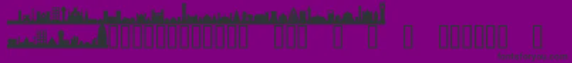 CityscapeTM-fontti – mustat fontit violetilla taustalla