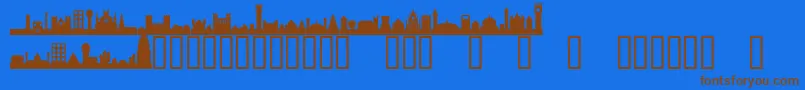 More about CityscapeTM Font CityscapeTM Font – Brown Fonts on Blue Background