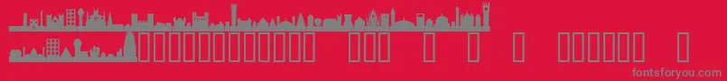 CityscapeTM Font – Gray Fonts on Red Background