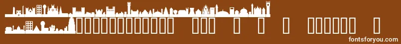 CityscapeTM Font – White Fonts on Brown Background