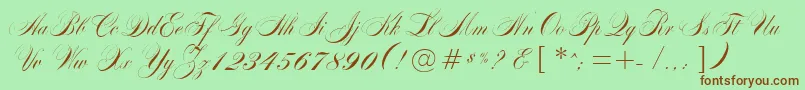MarkizDeSadScript Font – Brown Fonts on Green Background