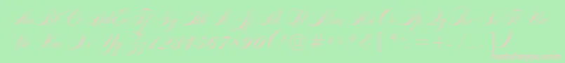 Шрифт MarkizDeSadScript – розовые шрифты на зелёном фоне