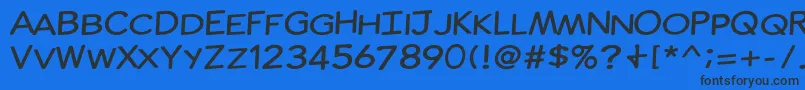 ComicInk Font – Black Fonts on Blue Background