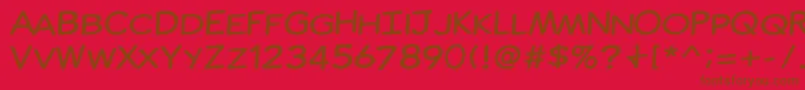 Czcionka ComicInk – brązowe czcionki na czerwonym tle