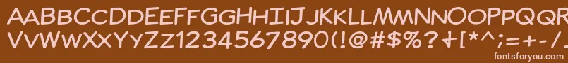 ComicInk Font – Pink Fonts on Brown Background