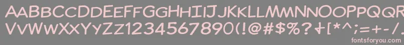 ComicInk Font – Pink Fonts on Gray Background