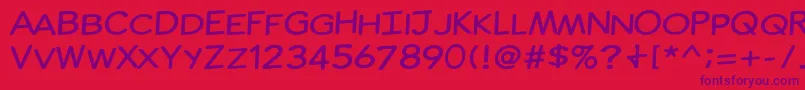 ComicInk Font – Purple Fonts on Red Background