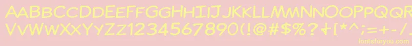 ComicInk Font – Yellow Fonts on Pink Background