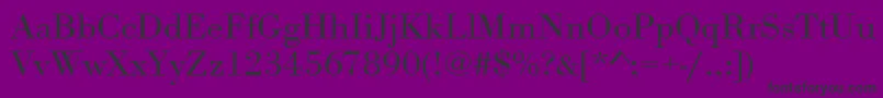 フォントUrwbodonitligextwid – 紫の背景に黒い文字