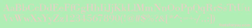 Urwbodonitligextwid Font – Pink Fonts on Green Background