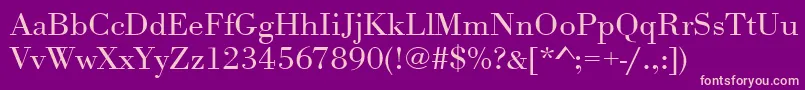 Urwbodonitligextwid-Schriftart – Rosa Schriften auf violettem Hintergrund