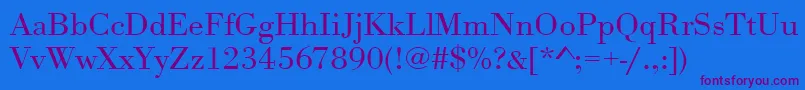 Urwbodonitligextwid Font – Purple Fonts on Blue Background