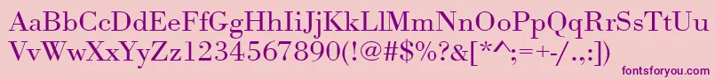 Urwbodonitligextwid Font – Purple Fonts on Pink Background