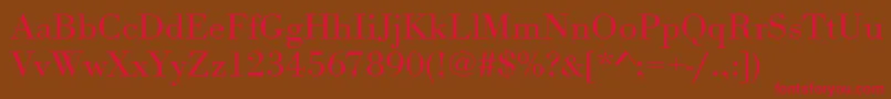Urwbodonitligextwid Font – Red Fonts on Brown Background