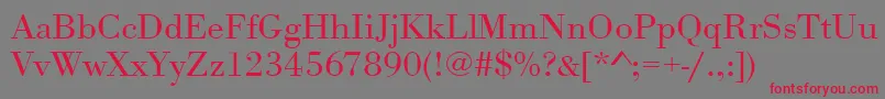 Urwbodonitligextwid Font – Red Fonts on Gray Background
