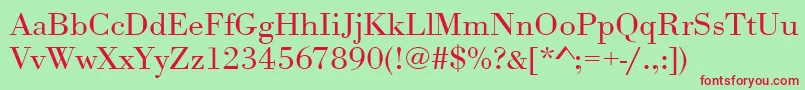 Urwbodonitligextwid Font – Red Fonts on Green Background