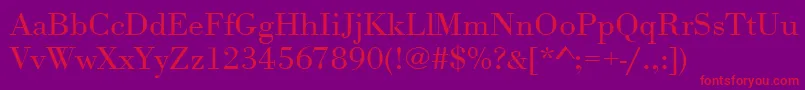 Urwbodonitligextwid Font – Red Fonts on Purple Background