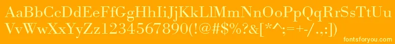 Urwbodonitligextwid Font – Yellow Fonts on Orange Background