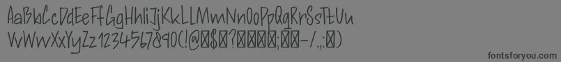 DkAndorraScript-Schriftart – Schwarze Schriften auf grauem Hintergrund