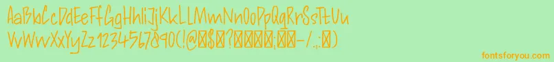 Police DkAndorraScript – polices orange sur fond vert
