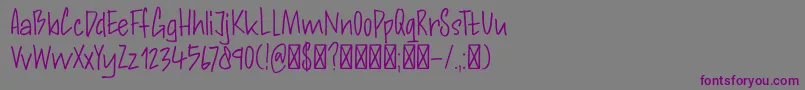 Шрифт DkAndorraScript – фиолетовые шрифты на сером фоне