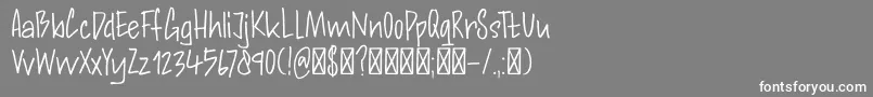 Шрифт DkAndorraScript – белые шрифты на сером фоне