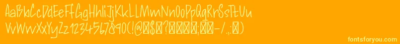 fuente DkAndorraScript – Fuentes Amarillas Sobre Fondo Naranja