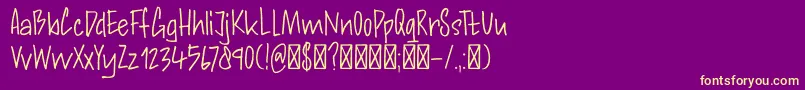 fuente DkAndorraScript – Fuentes Amarillas Sobre Fondo Morado