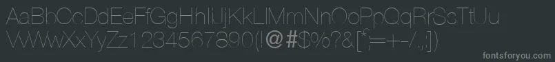 Czcionka HelbaxlightdbNormal – szare czcionki na czarnym tle