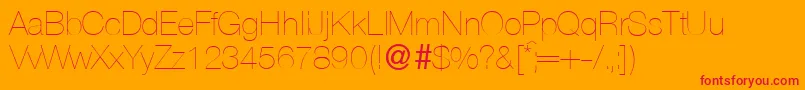 HelbaxlightdbNormal Font – Red Fonts on Orange Background