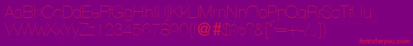 HelbaxlightdbNormal Font – Red Fonts on Purple Background