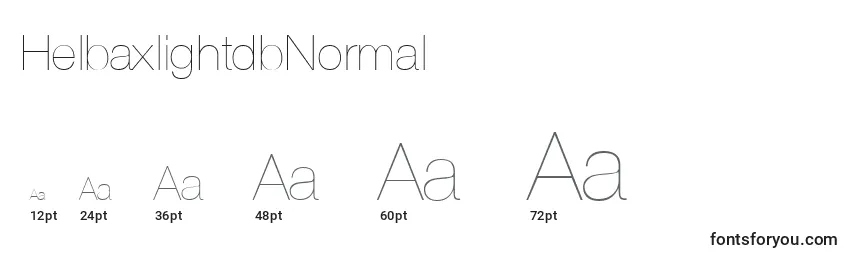 HelbaxlightdbNormal Font Sizes