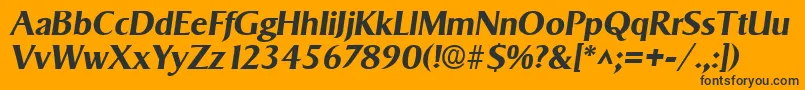 SigvarBoldItalic Font – Black Fonts on Orange Background