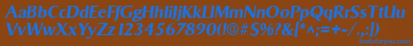 Шрифт SigvarBoldItalic – синие шрифты на коричневом фоне