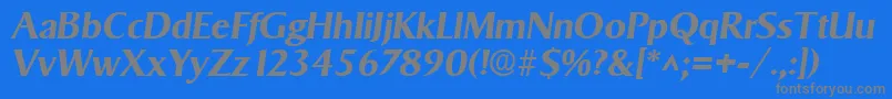 Шрифт SigvarBoldItalic – серые шрифты на синем фоне